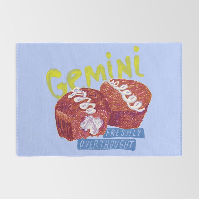 Gemini Twins in Lavender & Blue | Zodiac Series Rug Gallery Image 2