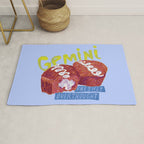 Gemini Twins in Lavender & Blue | Zodiac Series Rug Gallery Image 1