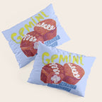 Gemini Twins in Lavender & Blue | Zodiac Series Pillow Sham Gallery Image 3