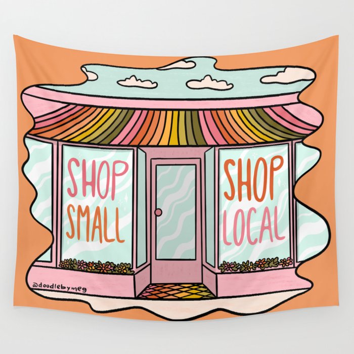 Shop Local Shop Small Wall Tapestry Gallery Image 1