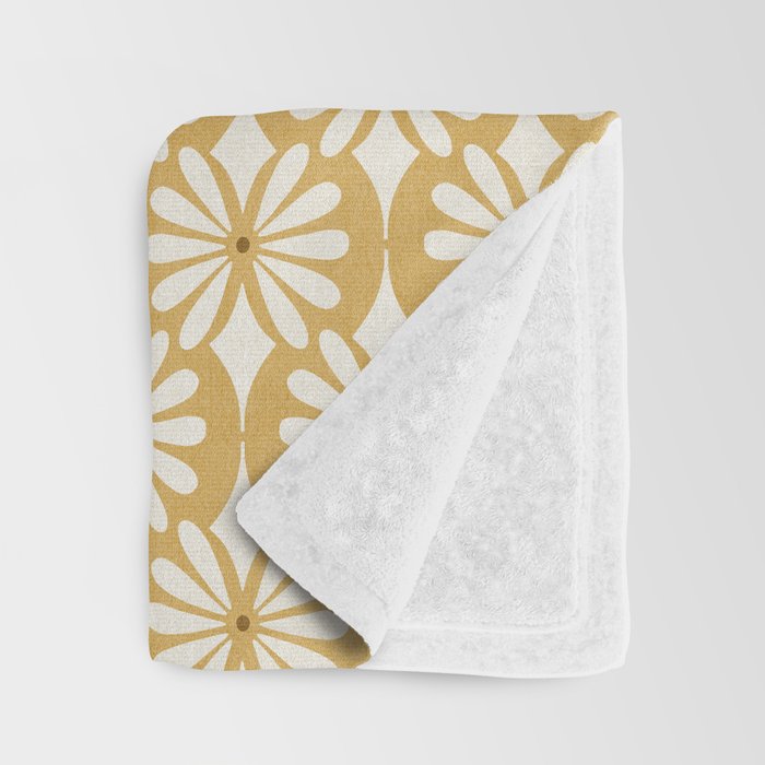 Solstice Boho Geometric Goldenrod Throw Blanket Gallery Image 3