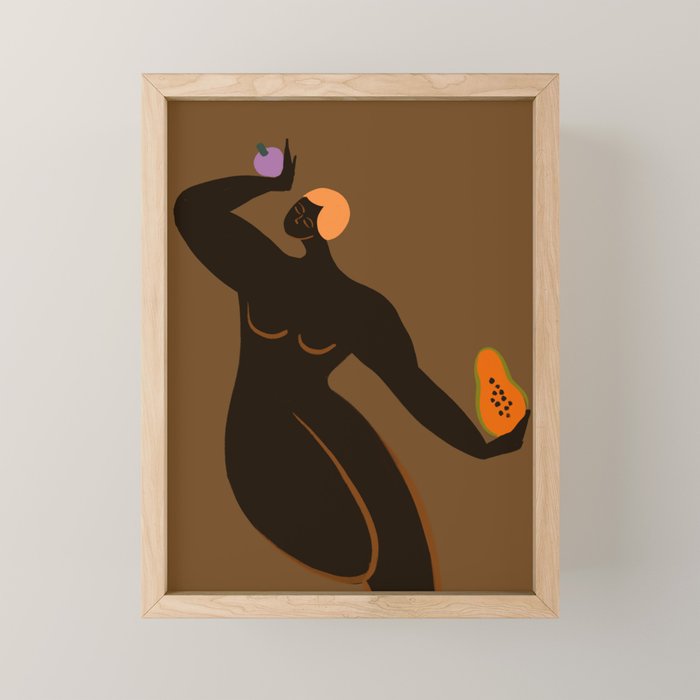 Papaya and Mangosteen Mini Art Print Gallery Image 1