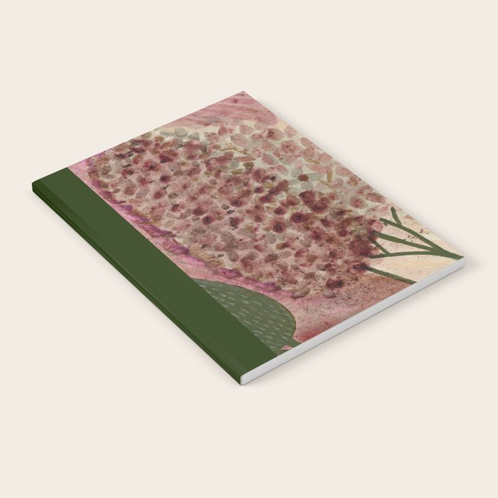 Garden Lilac Flower Painting in Purple & Peach Notebook Gallery Image 2