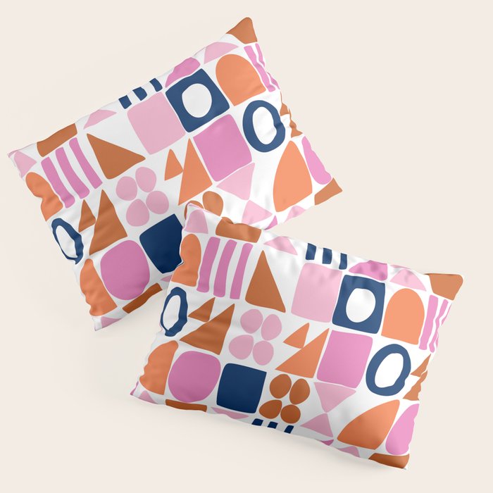 Sweet Whimsy Shapes Pattern  Pillow Sham Gallery Image 1