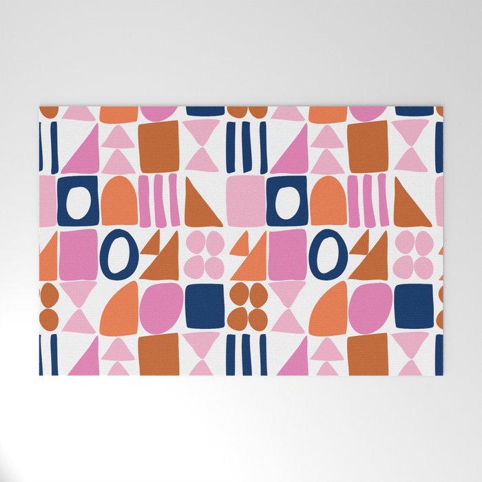 Sweet Whimsy Shapes Pattern  Welcome Mat Gallery Image 1