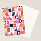 Sweet Whimsy Shapes Pattern  Stationery Card Gallery Image 2