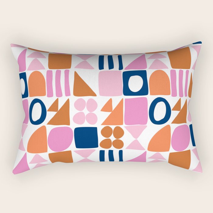 Sweet Whimsy Shapes Pattern  Rectangular Pillow Gallery Image 1