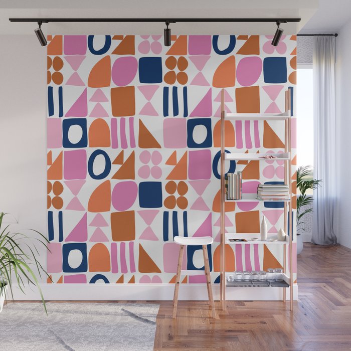 Sweet Whimsy Shapes Pattern  Wall Mural Gallery Image 1