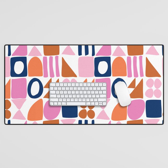 Sweet Whimsy Shapes Pattern  Desk Mat Gallery Image 1