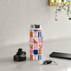 Sweet Whimsy Shapes Pattern  Water Bottle Gallery Image 4