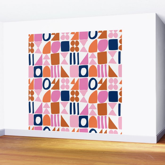 Sweet Whimsy Shapes Pattern  Wall Mural Gallery Image 2
