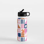 Sweet Whimsy Shapes Pattern  Water Bottle Gallery Image 1