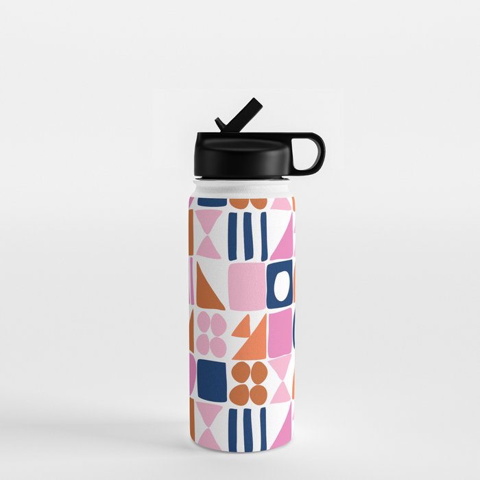 Sweet Whimsy Shapes Pattern  Water Bottle Gallery Image 1