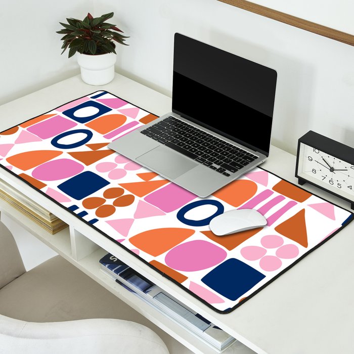 Sweet Whimsy Shapes Pattern  Desk Mat Gallery Image 2
