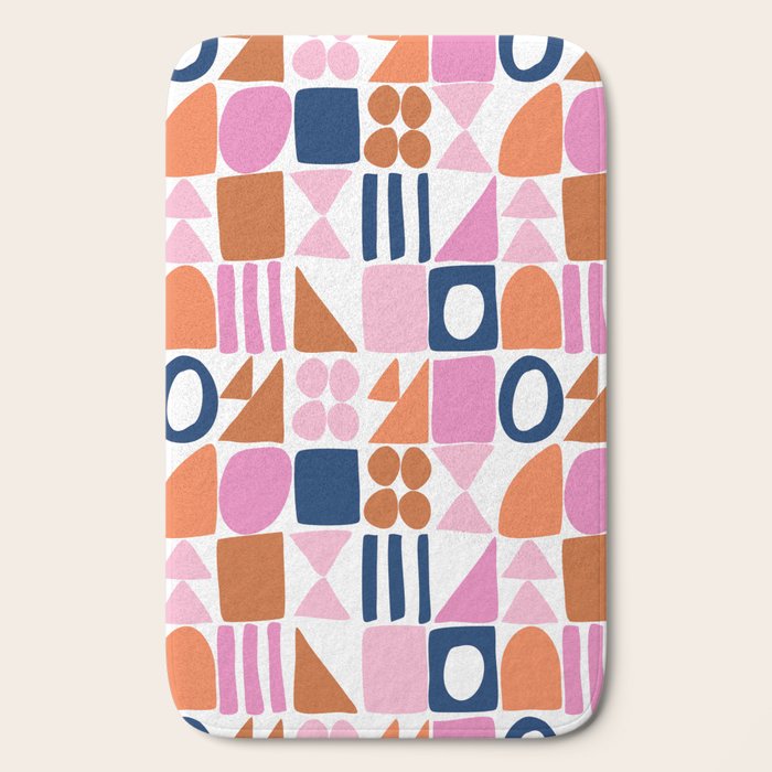 Sweet Whimsy Shapes Pattern  Bath Mat Gallery Image 2