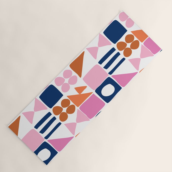 Sweet Whimsy Shapes Pattern  Yoga Mat