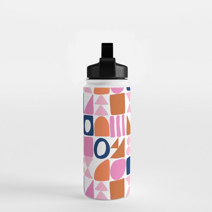 Sweet Whimsy Shapes Pattern  Water Bottle Gallery Image 2