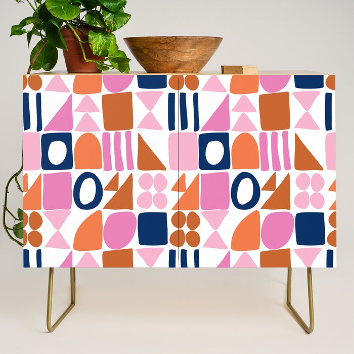 Sweet Whimsy Shapes Pattern  Credenza Gallery Image 1