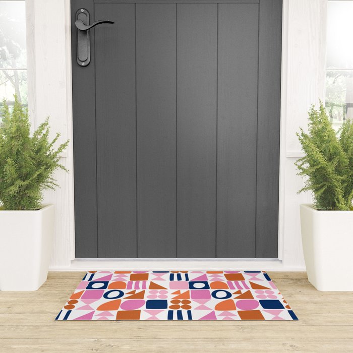 Sweet Whimsy Shapes Pattern  Welcome Mat Gallery Image 3