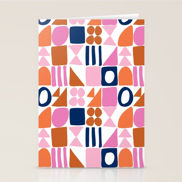 Sweet Whimsy Shapes Pattern  Stationery Card Gallery Image 1