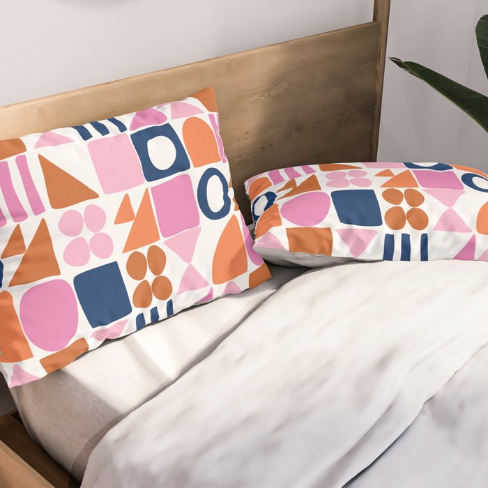 Sweet Whimsy Shapes Pattern  Pillow Sham Gallery Image 2