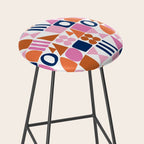 Sweet Whimsy Shapes Pattern  Stool Gallery Image 2