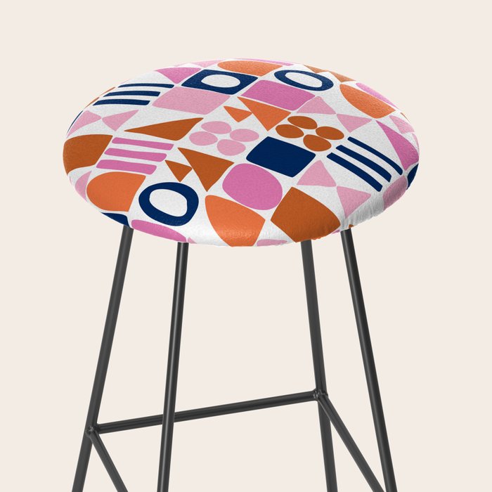 Sweet Whimsy Shapes Pattern  Stool Gallery Image 2