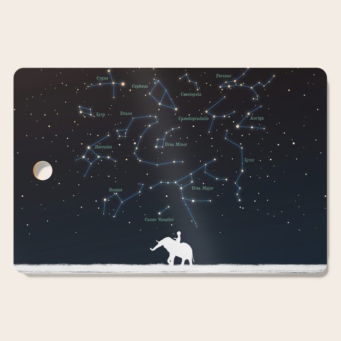 Falling star constellation Cutting Board Gallery Image 1