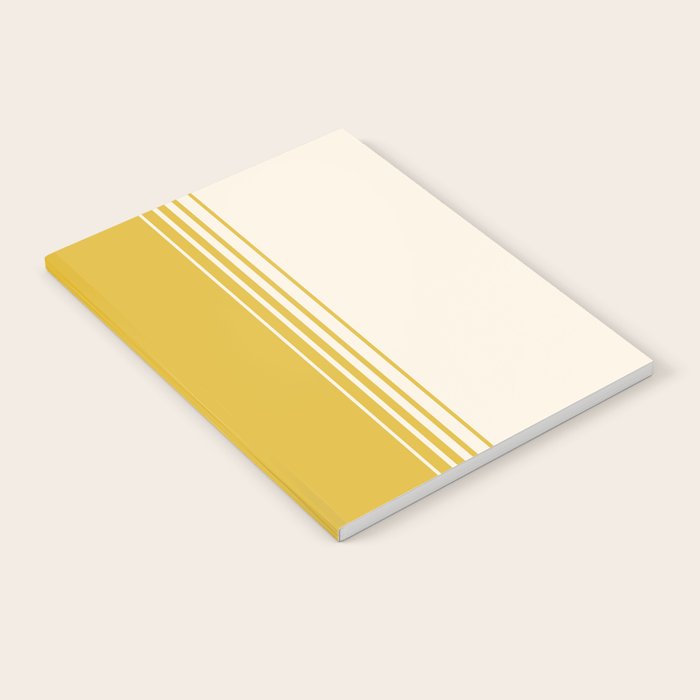 Marigold Yellow and Creme Lines Notebook Gallery Image 2