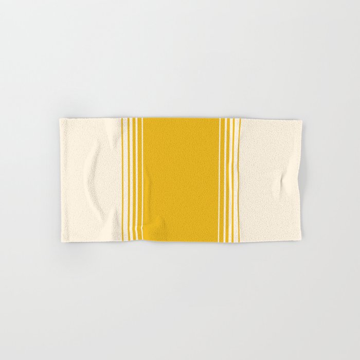 Marigold Yellow and Creme Lines Towels Gallery Image 1