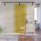 Marigold Yellow and Creme Lines Wall Mural Gallery Image 1