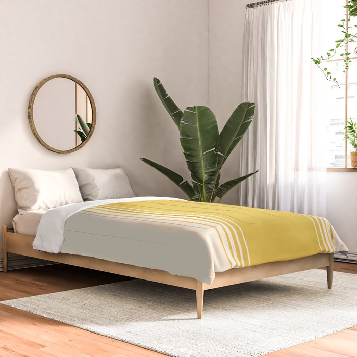 Marigold Yellow and Creme Lines Comforter Gallery Image 2