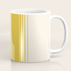 Marigold Yellow and Creme Lines Coffee Mug Gallery Image 1