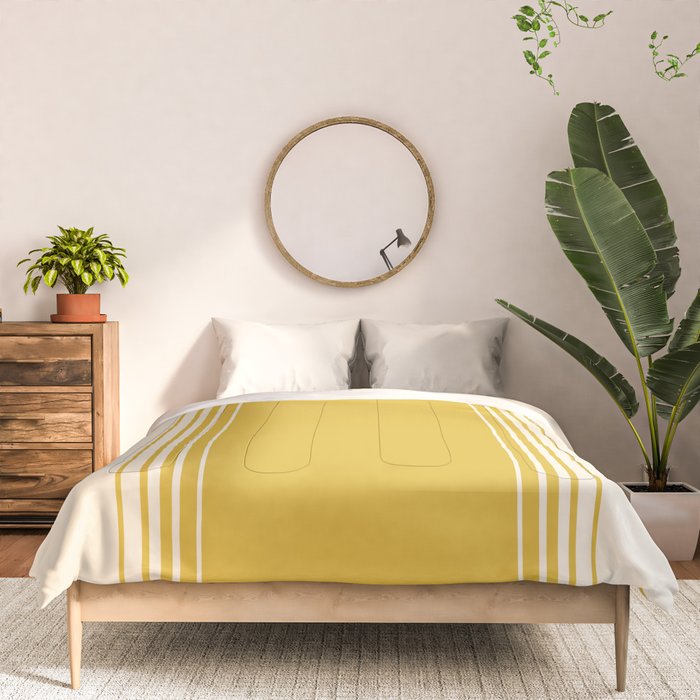 Marigold Yellow and Creme Lines Comforter Gallery Image 3
