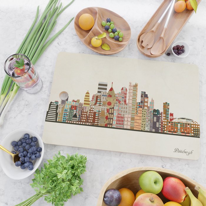 pittsburgh skyline Cutting Board Gallery Image 2