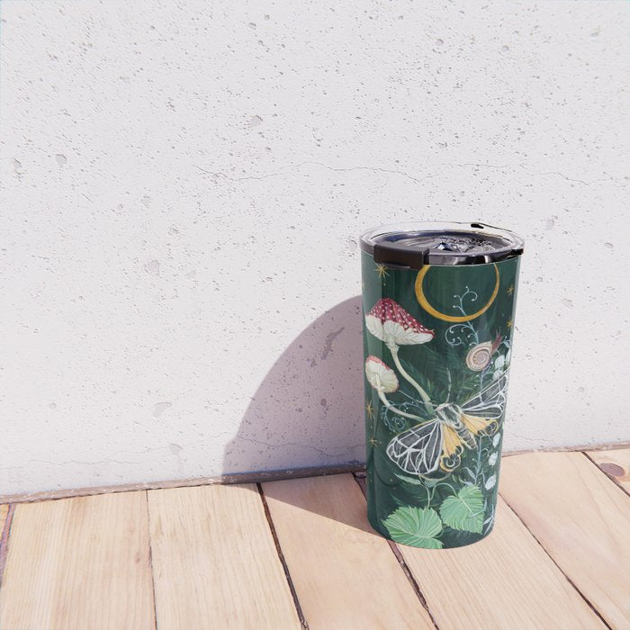 Mushroom night moth Travel Mug Gallery Image 4