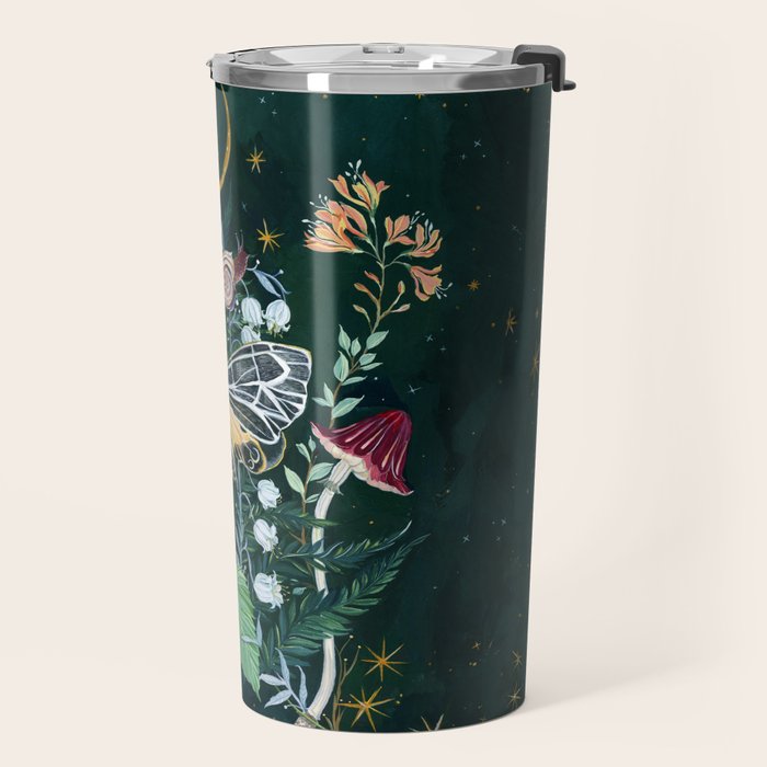 Mushroom night moth Travel Mug Gallery Image 2
