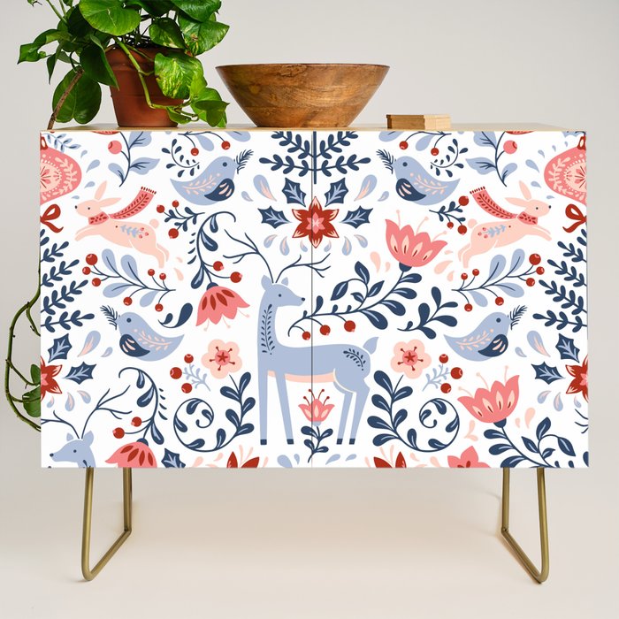 Folk Art Christmas Credenza Gallery Image 1