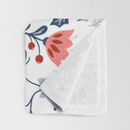 Folk Art Christmas Throw Blanket Gallery Image 3