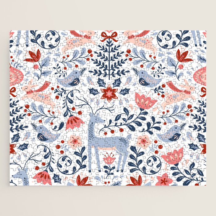 Folk Art Christmas Jigsaw Puzzle Gallery Image 1