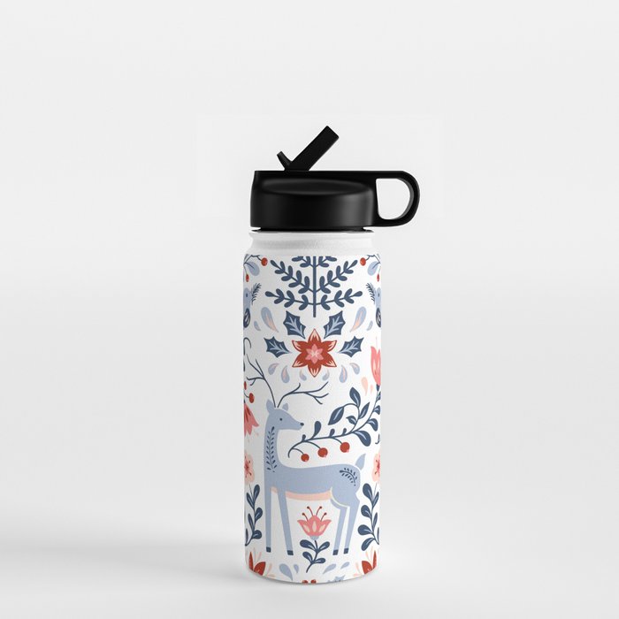 Folk Art Christmas Water Bottle Gallery Image 1