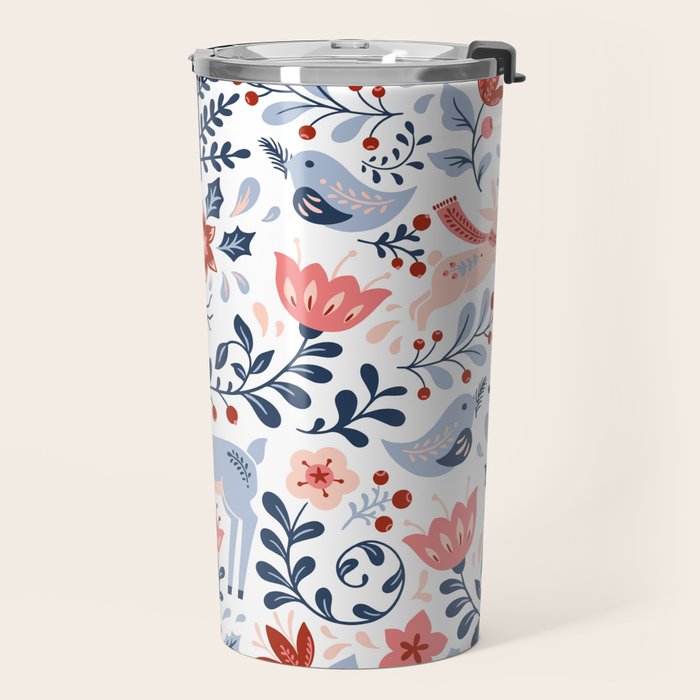 Folk Art Christmas Travel Mug Gallery Image 2