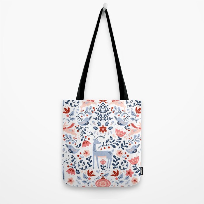 Folk Art Christmas Tote Bag Gallery Image 2