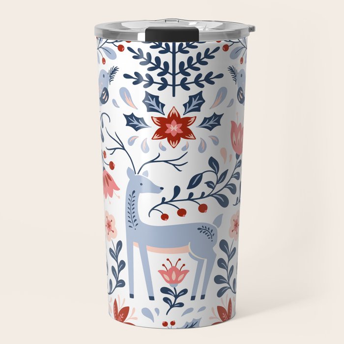 Folk Art Christmas Travel Mug Gallery Image 1
