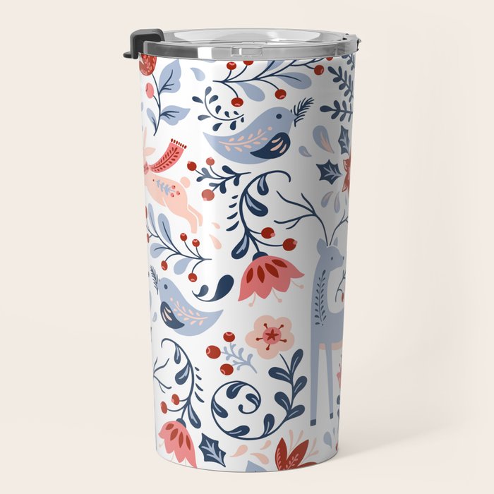 Folk Art Christmas Travel Mug Gallery Image 3