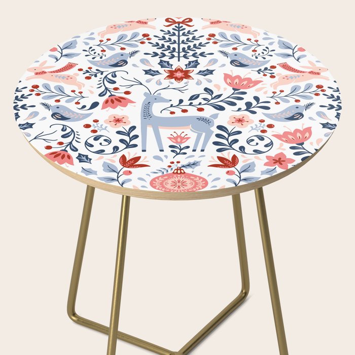 Folk Art Christmas Side Table Gallery Image 2