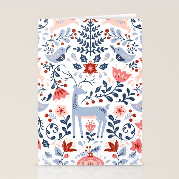 Folk Art Christmas Stationery Card Gallery Image 2