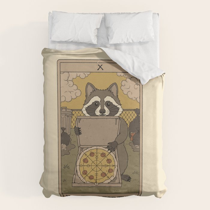 Wheel of Fortune - Raccoons Tarot Duvet Cover Gallery Image 6
