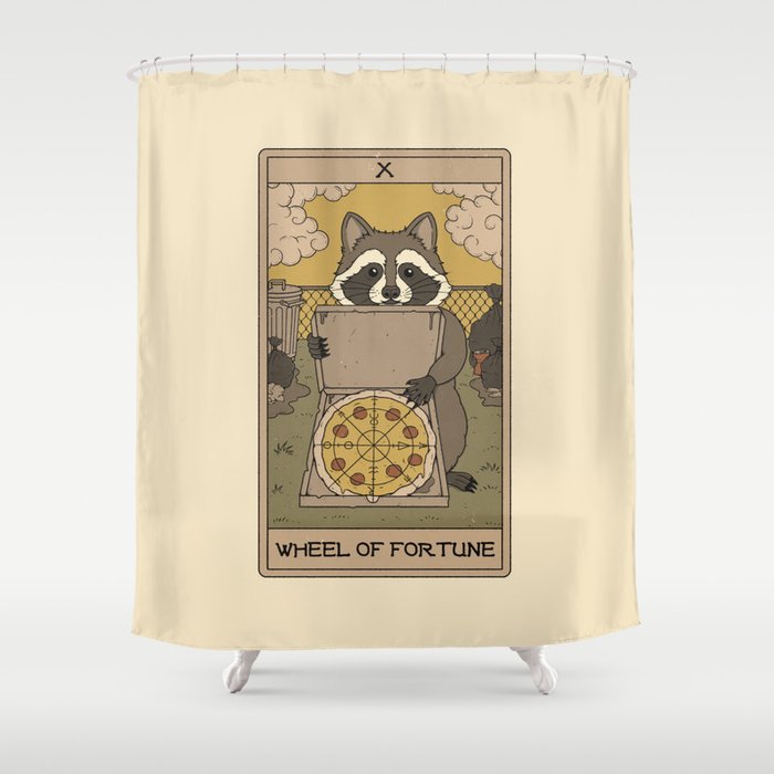 Wheel of Fortune - Raccoons Tarot Shower Curtain Gallery Image 1