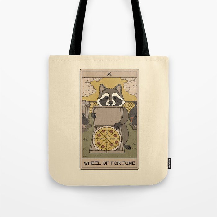 Wheel of Fortune - Raccoons Tarot Tote Bag Gallery Image 1